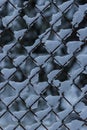 Close up of a chain link fence with snow Royalty Free Stock Photo