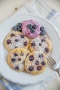 Fluffy Wholemeal Pancakes with Fresh Blueberries