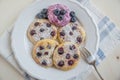 Fluffy Wholemeal Pancakes with Fresh Blueberries