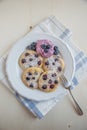 Fluffy Wholemeal Pancakes with Fresh Blueberries