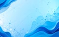 Fluid Abstract Background with Swirling Blue Waves and Bubbles Royalty Free Stock Photo