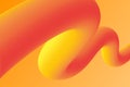 Fluid abstract curve gradient design on orange background. Liquid shape for cover, poster, banner template Royalty Free Stock Photo