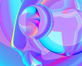 Abstract design art 3d with gradation color rainbow purple blue for background wallpaper Royalty Free Stock Photo