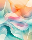 Fluid Abstract: Harmonious blend of pastel colors creating a dynamic visual flow Royalty Free Stock Photo
