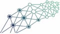Fluid abstract network grid, symbolizing seamless connection and data. vector design Generative AI Royalty Free Stock Photo