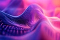 Fluid, Abstract Waves of Vibrant Purple and Pink Light Creating a Dynamic and Illuminous Background Royalty Free Stock Photo