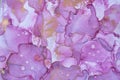 Fluid Art . Abstract colorful background, wallpaper. Mixing acrylic paints. Flowers and petals. Alcohol ink colors translucent Royalty Free Stock Photo