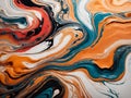 fluid art acrylic paint pour abstract colorful background