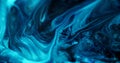 Fluid art glitter ink flow blue black paint mix Royalty Free Stock Photo