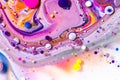 Fluid art texture. Backdrop with abstract iridescent paint effect. Liquid acrylic artwork with mixed paints and bubbless. Can be Royalty Free Stock Photo
