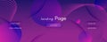 Fluid Background. 3d Flow Lines Landing Page. Royalty Free Stock Photo
