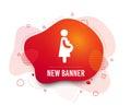 Pregnant sign icon. Pregnancy symbol. Vector