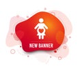 Pregnant sign icon. Pregnancy symbol. Vector