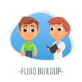 Fluid buildup medical concept. Vector illustration. Royalty Free Stock Photo