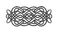 Fluid Celtic Knot Horizontal Design, Modern Decorative Vector, vector design Generative AI Royalty Free Stock Photo