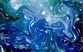Fluid colorful shapes background. Multi Blue Trendy gradients. Fluid shapes composition. Abstract Modern Liquid Swirl Marble flyer Royalty Free Stock Photo