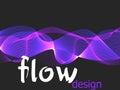 Fluid colorful texture on dark background. Flow shapes design. Liquid wave background. Abstract 3d flow shape. Fluid colors. Royalty Free Stock Photo