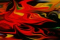 Fluid dark red yellow orange green colors, colorful background, waves like shapes Royalty Free Stock Photo