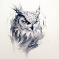 Fluid Dynamic Brushwork: Captivating Owl Portrait In Zbrush