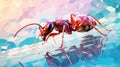 Fluid Dynamic Brushwork: Free Wallpaper Of Big Red Ant Royalty Free Stock Photo