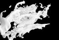 Fluid dynamics 3d render illustration, splash and splashes of white liquid