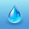 A fluid electric blue water drop with bubbles in drinkware art Royalty Free Stock Photo