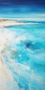 Fluid And Flowing: A Detailed Imagery Of A Beach In Blue Water