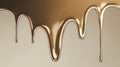 Gold Liquid Dripping Creates an Abstract, Elegant Design Against Neutral Backdrop Royalty Free Stock Photo