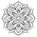 Fluid And Graceful Mandala Coloring Page With Flower Patterns