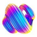 Fluid holographic foil twisted shape design element