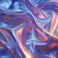 Fluid holographic waves in a soft digital landscape. AI generated Royalty Free Stock Photo