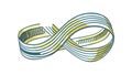 Fluid Infinite Loop Ribbon: Modern Abstract Gradient Connectivity Symbol, vector design Generative AI Royalty Free Stock Photo