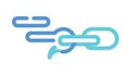 Fluid Links Chain Icon for Adaptable Systems, vector design Generative AI Royalty Free Stock Photo
