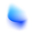 Fluid liquid blurred blue gradient abstract shape. Creative vector floating mesh wavy blob design element Royalty Free Stock Photo