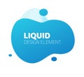 Fluid liquid splash frame element design for text copy space vector abstract, modern design of blob background shape Royalty Free Stock Photo