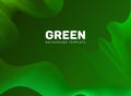 Fluid modern green poster template. Aabstract geometrical background with blend design color