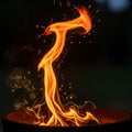 And fluid nature of the flames showcasing the intricate patterns created Royalty Free Stock Photo
