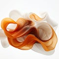 Fluid Organic Form: 3d Orange And Swirl Abstract Pattern Vector Download