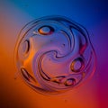 A fluid pattern featuring swirls and loops appears centered against a gradient Royalty Free Stock Photo