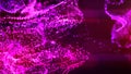 Fluid pink and purple particles flowing beautiful abstract background, Liquid and light with depth of field