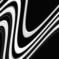 Fluid playful geometries in black white hues, abstract background, fantasy Royalty Free Stock Photo