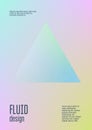 Fluid poster with triangle shapes Royalty Free Stock Photo
