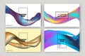 Fluid shapes. Wavy liquid background. Bright neon abstract backdrop concept. Trendy gradient waves, design set template vector Royalty Free Stock Photo