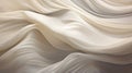 Fluid Silk: Ethereal Abstractions In Thin White Fabric With Earthy Organic Shapes