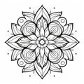 Fluid Simplicity: A Graceful Mandala Flower Design