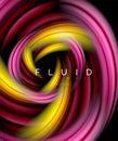 Fluid smooth wave abstract background, flowing glowing color motion concept, trendy abstract layout template for