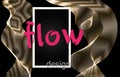 Fluid texture. Flow shapes design. Liquid wave. Royalty Free Stock Photo