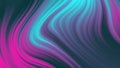 Fluid vibrant gradient of pink fuchsia green turquoise blue colors with smooth movement in the frame turning waves with copy space