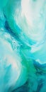 Fluid Waves: A Bright And Colorful Abstract Painting Illustration