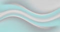 Soft flowing waves of light blue and silver gray with a metallic sheen creating a and abstract background Royalty Free Stock Photo